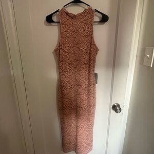 Dress the Population Sleeveless Pink Midi Dress